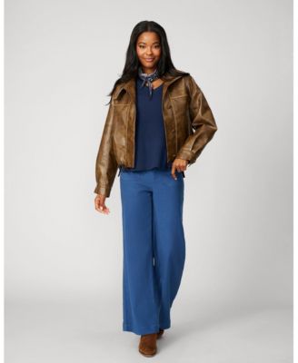 Women's V-Neck Rib Tunic Sweater