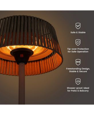 Patio Heater with Remote, 3 Adjustable Power Levels, 78.7" Tall, Waterproof, Anti-Tipping,Indoor and Outdoor