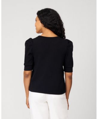 Women's Puff Sleeve Crewneck Top