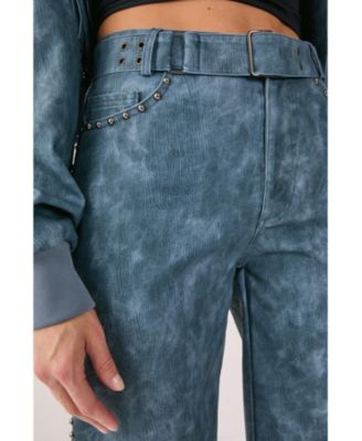 Women's Studded Detail Belted Trouser