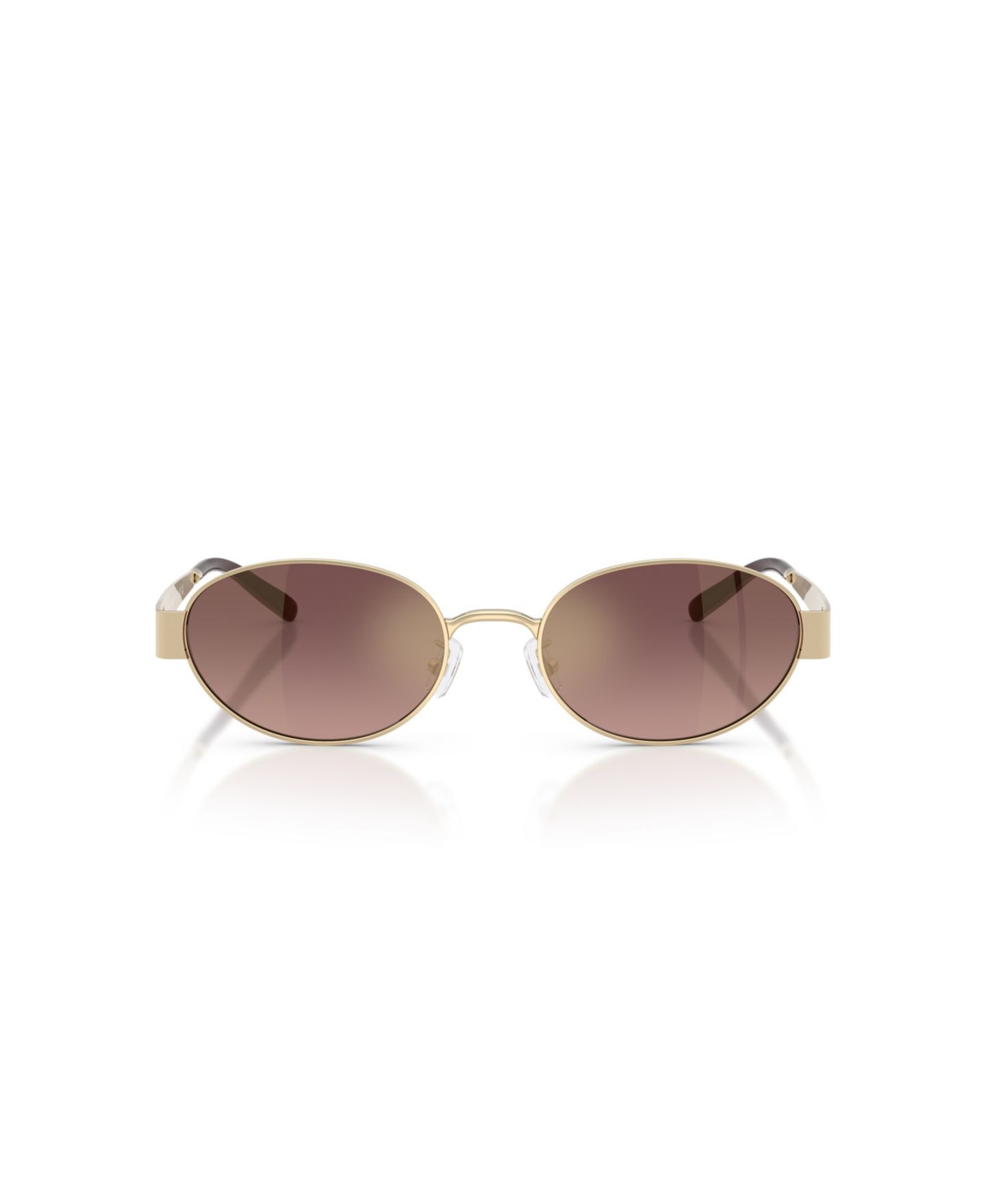 Женские солнцезащитные очки Tory Burch Oval Sunglasses, TY6116, цвет: Чёрный — фото 6