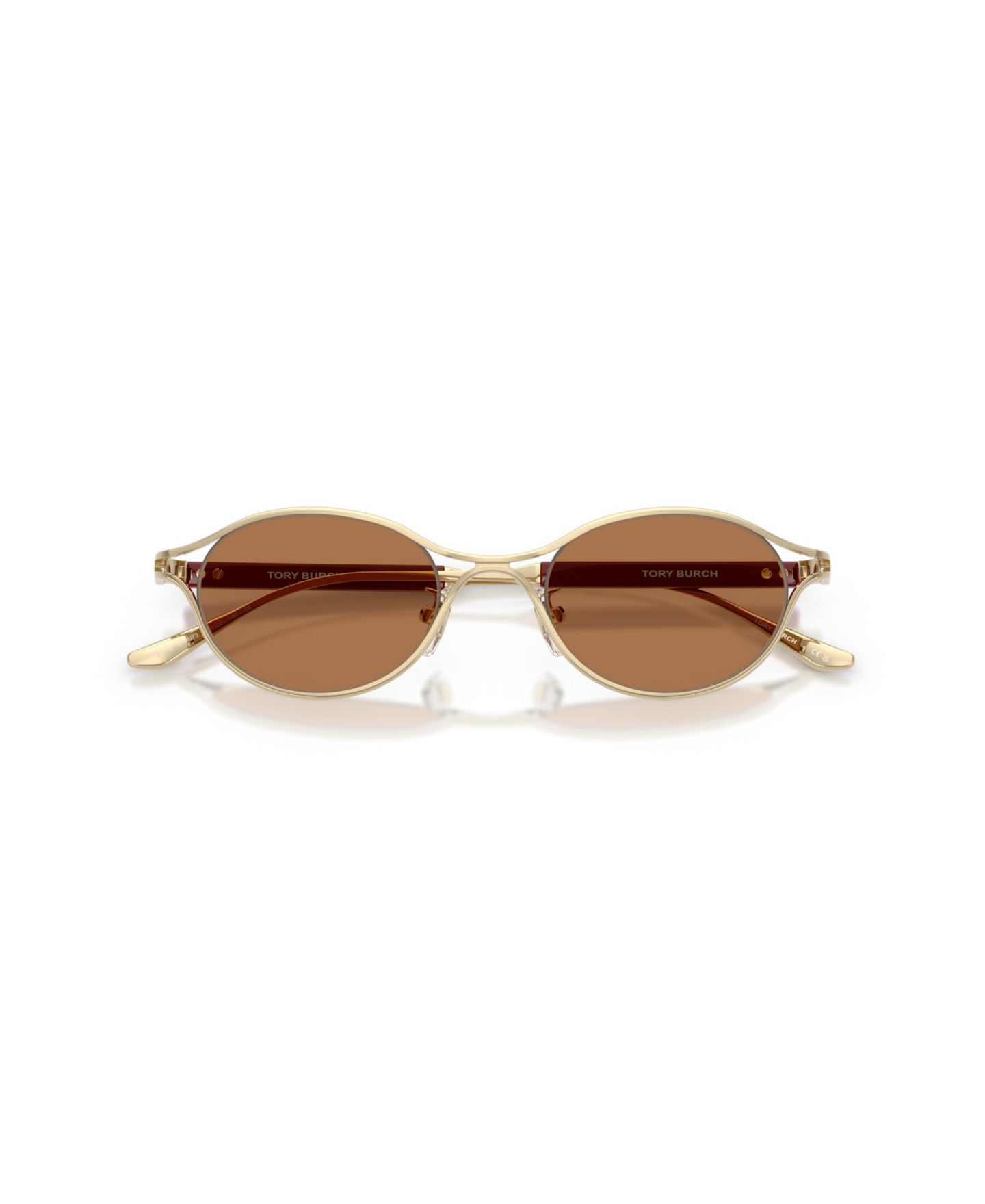 Женские овальные солнцезащитные очки Tory Burch TY5018, цвет: Серебряный — фото 15