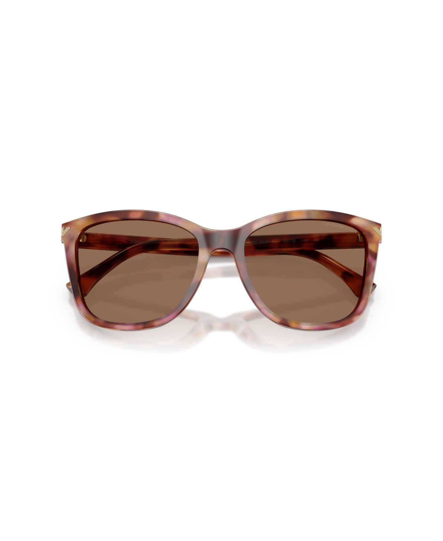Женские солнцезащитные очки Emporio Armani Square Sunglasses, EA4060, цвет: Блестящий гавана красный — фото 10