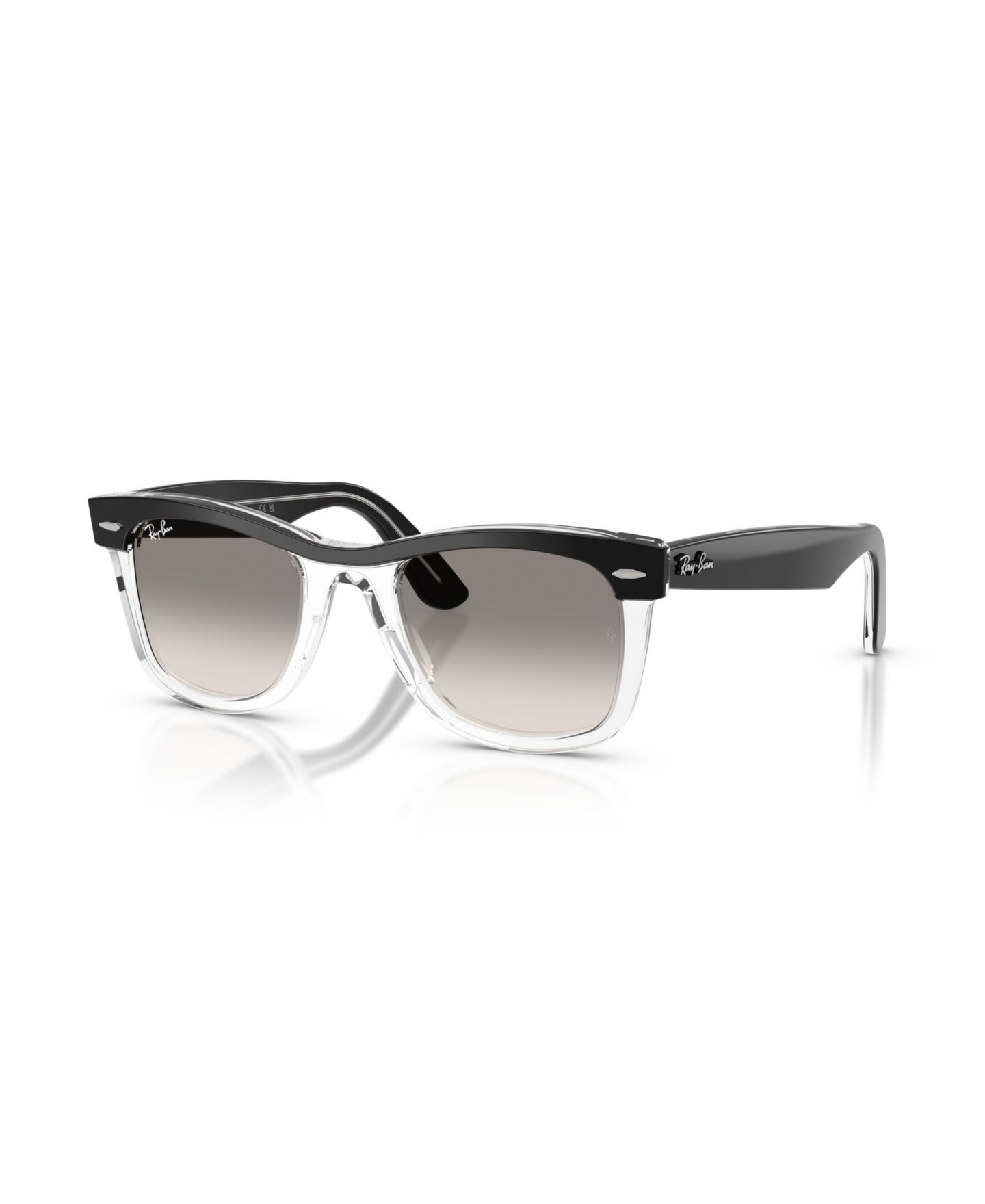 Солнцезащитные очки Ray-Ban Unisex Square Sunglasses, Wayfarer Street Neat RB2240, цвет: Чёрный прозрачный — фото 1
