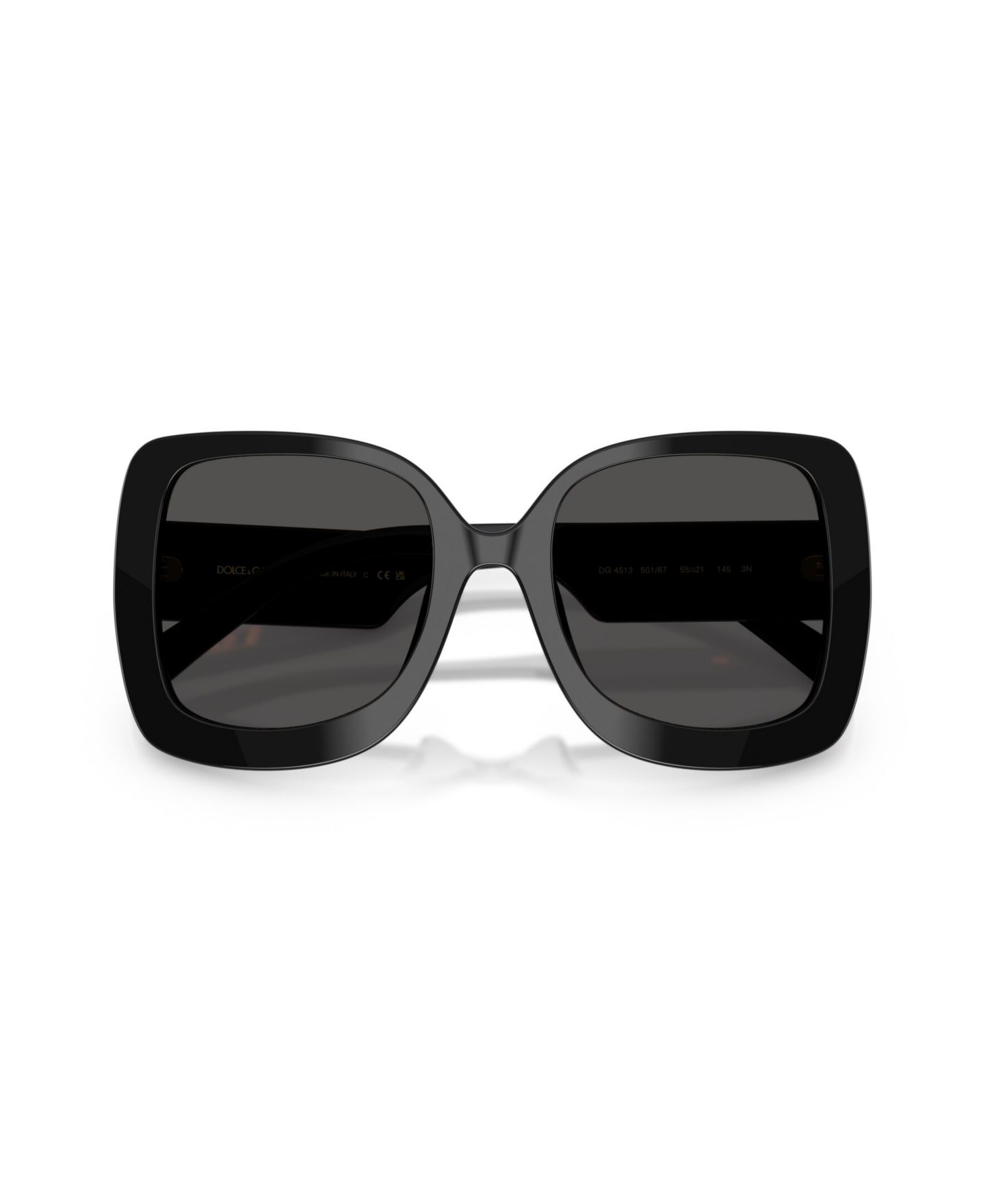 Женские солнцезащитные очки Dolce&Gabbana Square Sunglasses, DG4513, цвет: Чёрный — фото 5