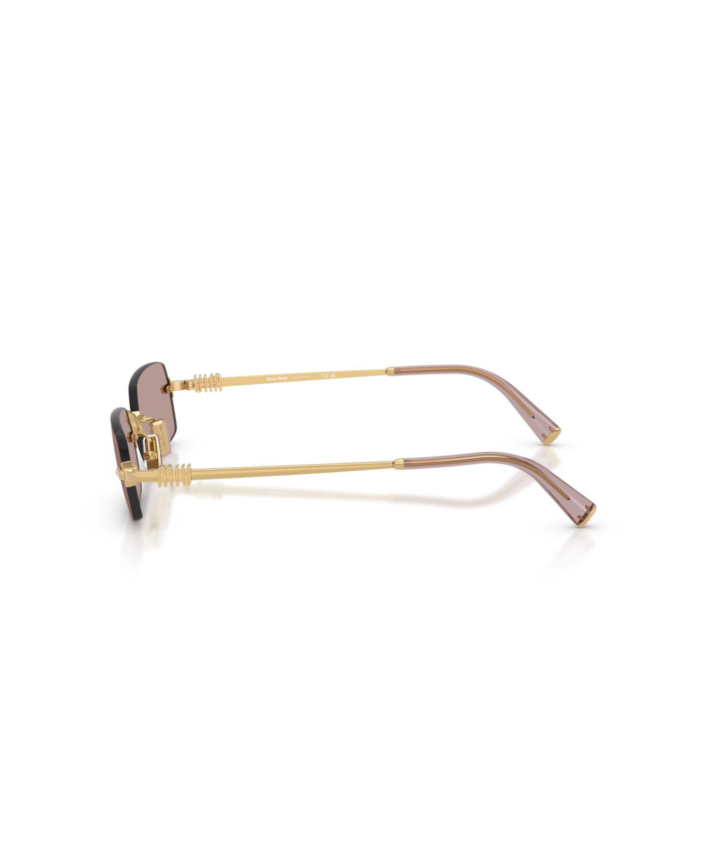 Женские солнцезащитные очки MIU MIU MIU Sunglasses, MU B50S, цвет: Золотой, вариант 1 — фото 4