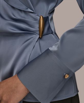 Women's Wrap Long Sleeve V-Neck Top