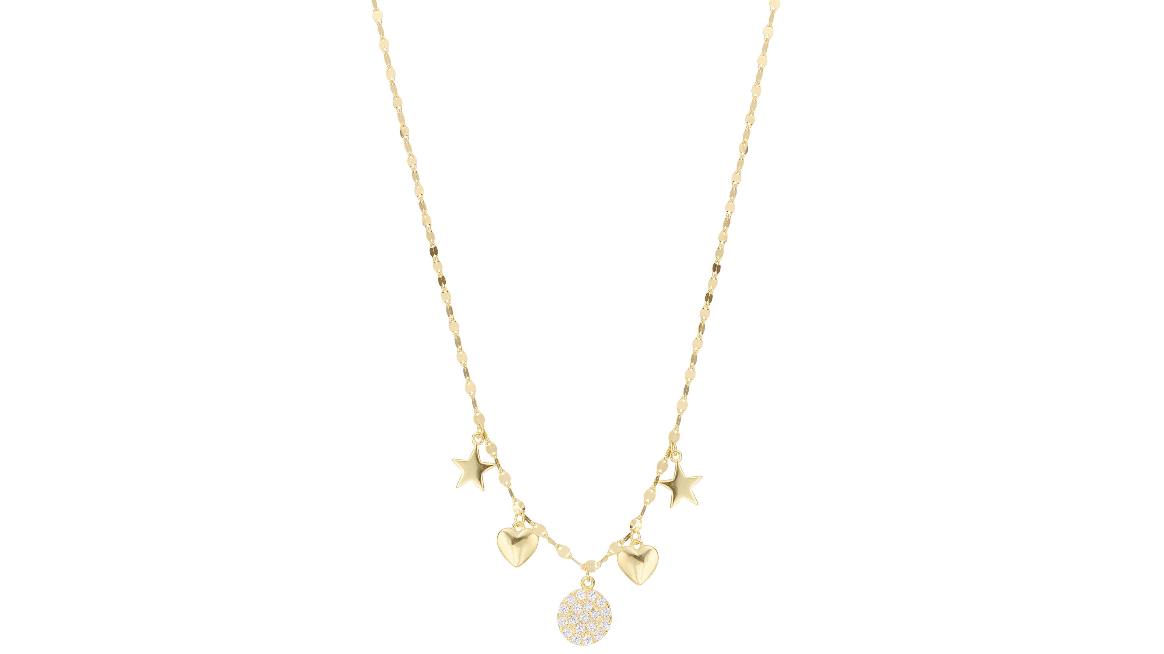 Macy's Cubic Zirconia Heart Star Pendant Necklace (0.31 ct. t.w.) Sterling Silver (also 14K Gold Over Silver)