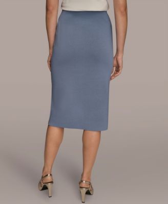 Women's Straight Knit Pull-On Midi Skirt