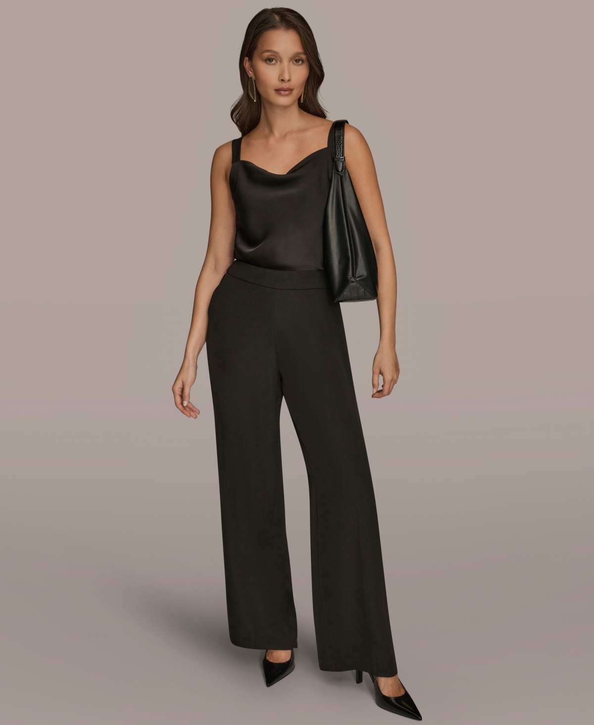 Donna Karan New York Women's Wide Leg Side Zipper Pants