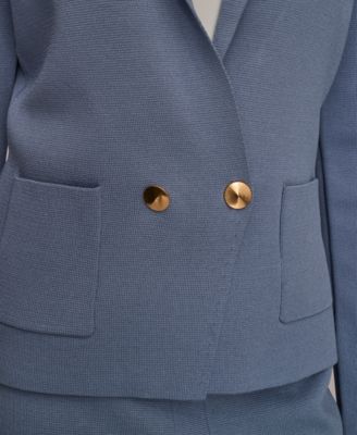 Women's One-Button Sweater Blazer