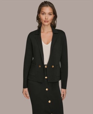 Women's One-Button Sweater Blazer