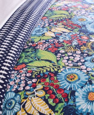 Home Night Garden Reversible 3-Pc. Duvet Cover Set, Queen