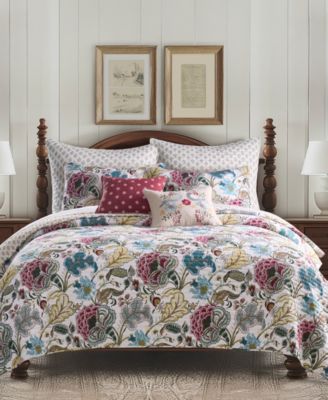 Angelica Spring Jacobean Floral 3-Pc. Quilt Set, King