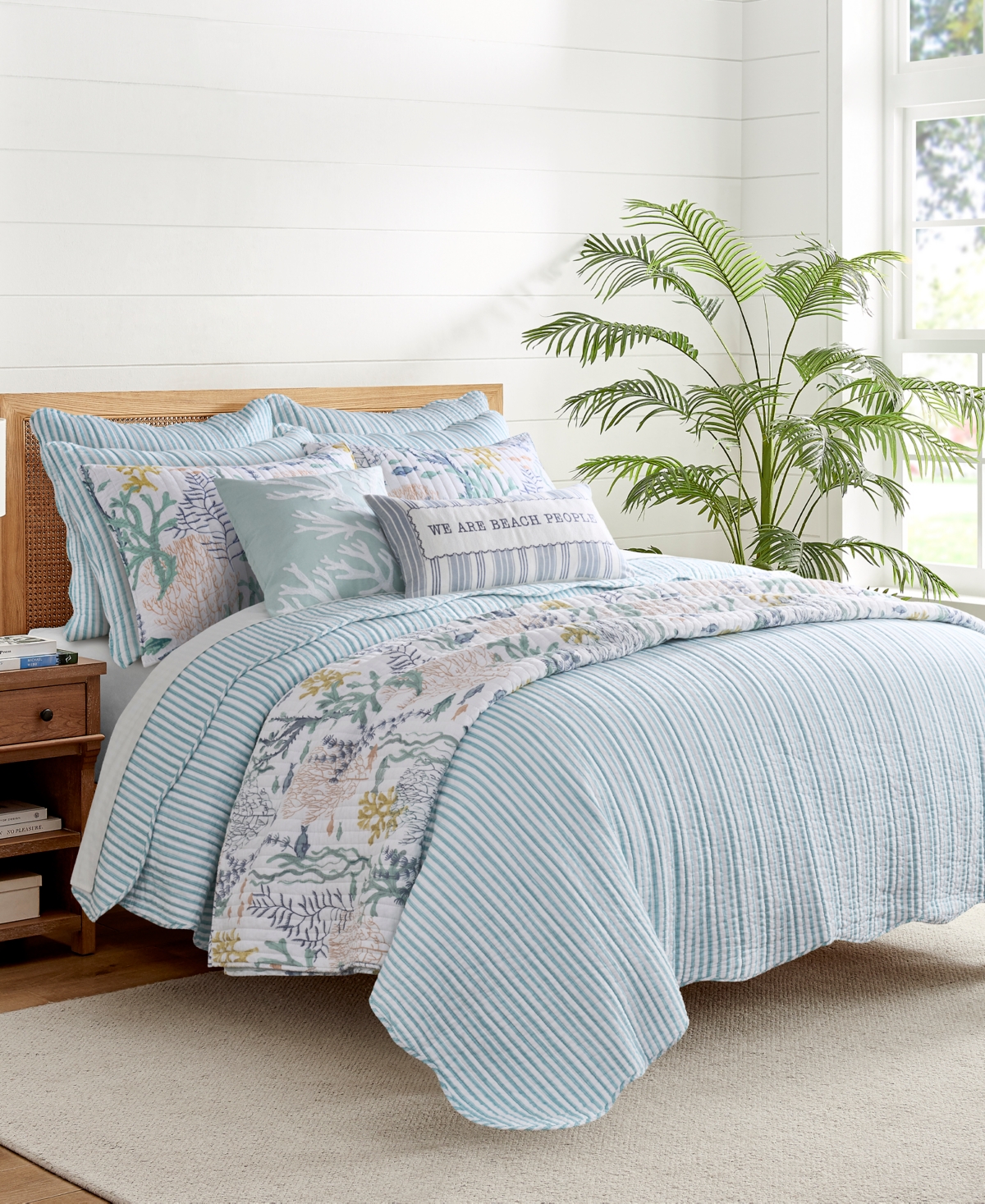 Levtex Martha Stripe Reversible 3-Pc. Quilt Set, Full/Queen