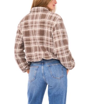 Women's Collared Neck Cropped Bubble Jacket