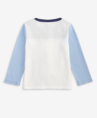 Boys Toddler 2T-4T Long-Sleeve Waffle Colorblocked T-Shirt, Macy's Exclusive