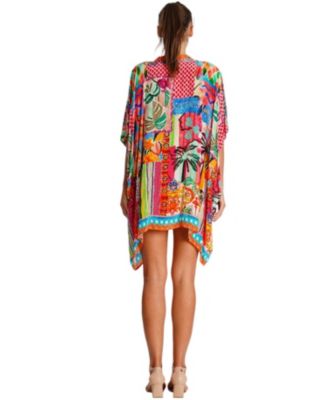 Women's short sleeve mini kaftan dress