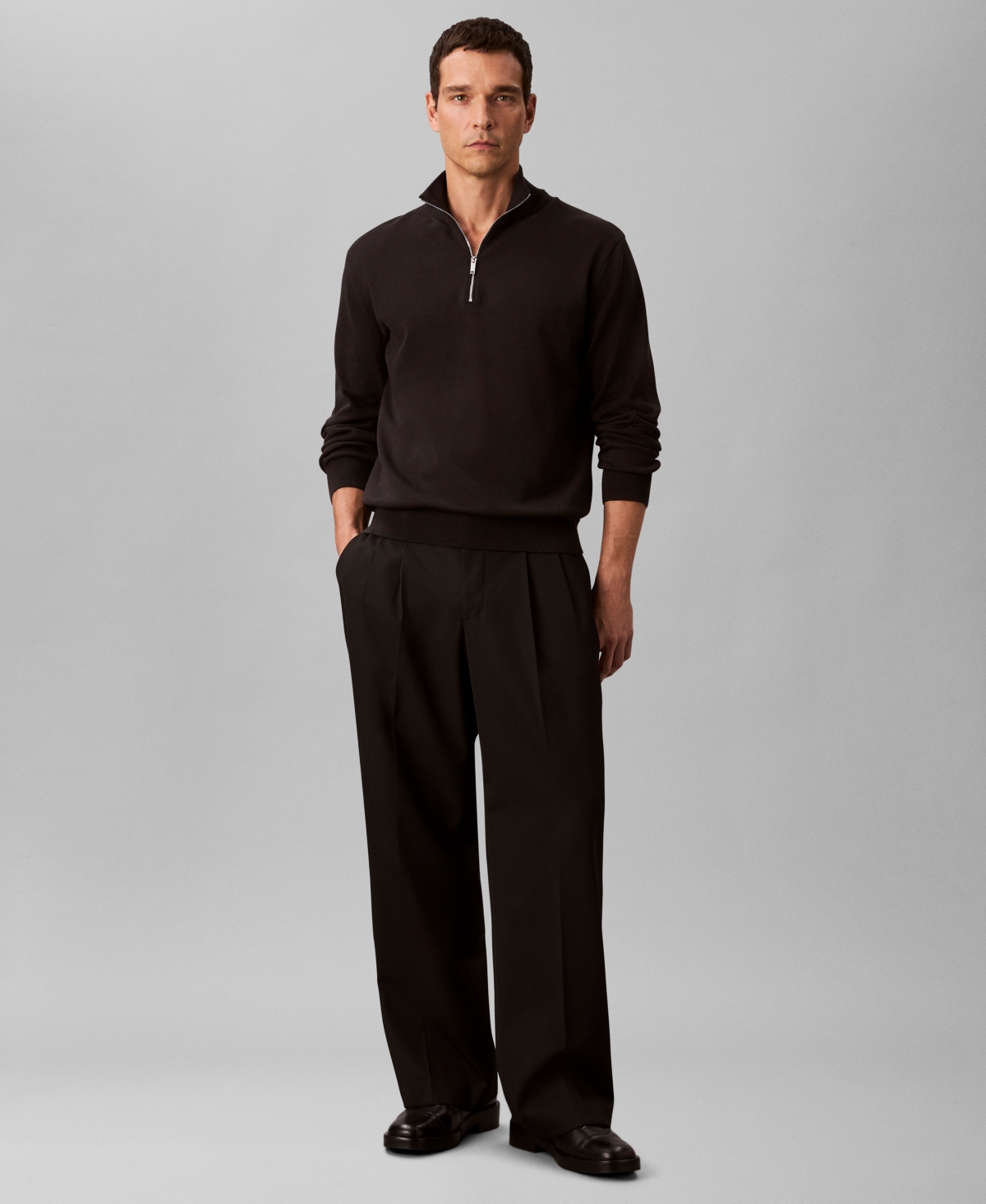 Calvin Klein Men's Quarter Zip Classic Fit Sweater