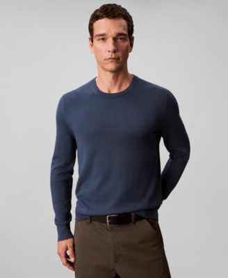 Men's Merino Wool Blend Crewneck Sweater