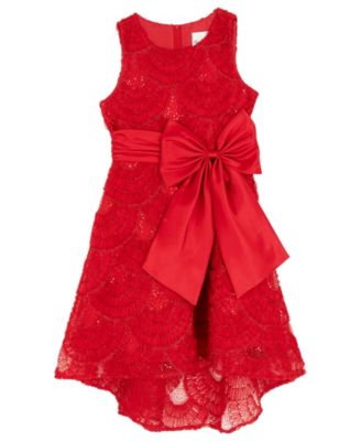 Girls' 7-16 Soutache Hi-Low Dress