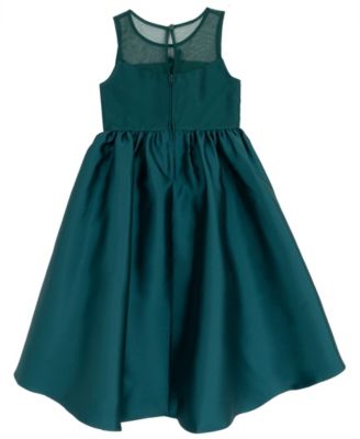 Girls' 2T-6X Sequin Applique Illusion Dress