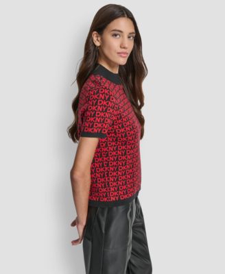 Petite Short Sleeve Logo Sweater