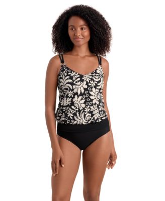 ShapeSolver Sport by Mimi Flamingo - Women's Printed V-Neck Tankini Top