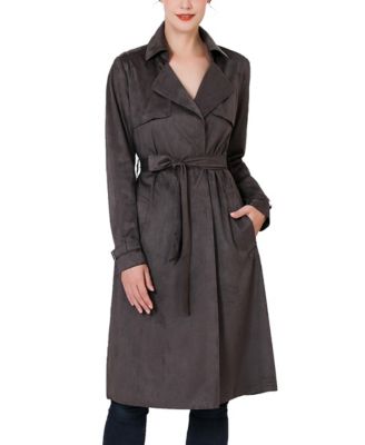 Women's kimi + kai Long Faux Suede Trench Coat