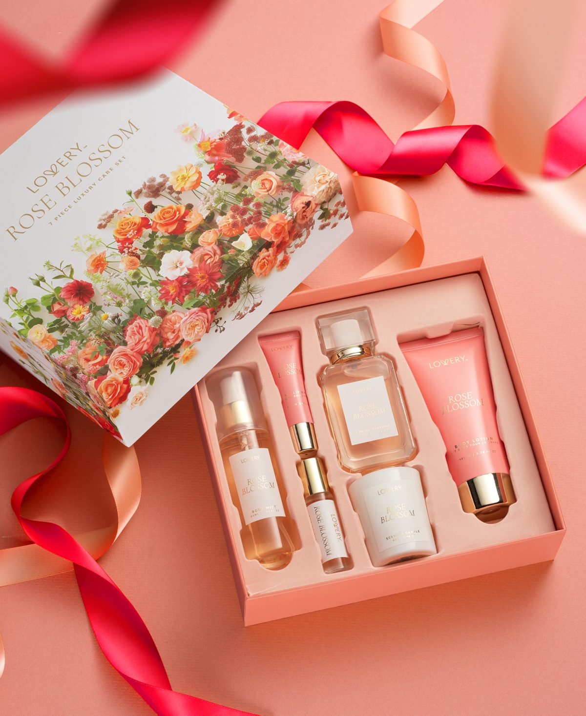 Lovery 7-Pc. Rose Blossom Gift Set