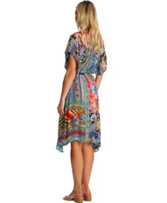 Women's Midi Summer Belted Short Sleeve Dress