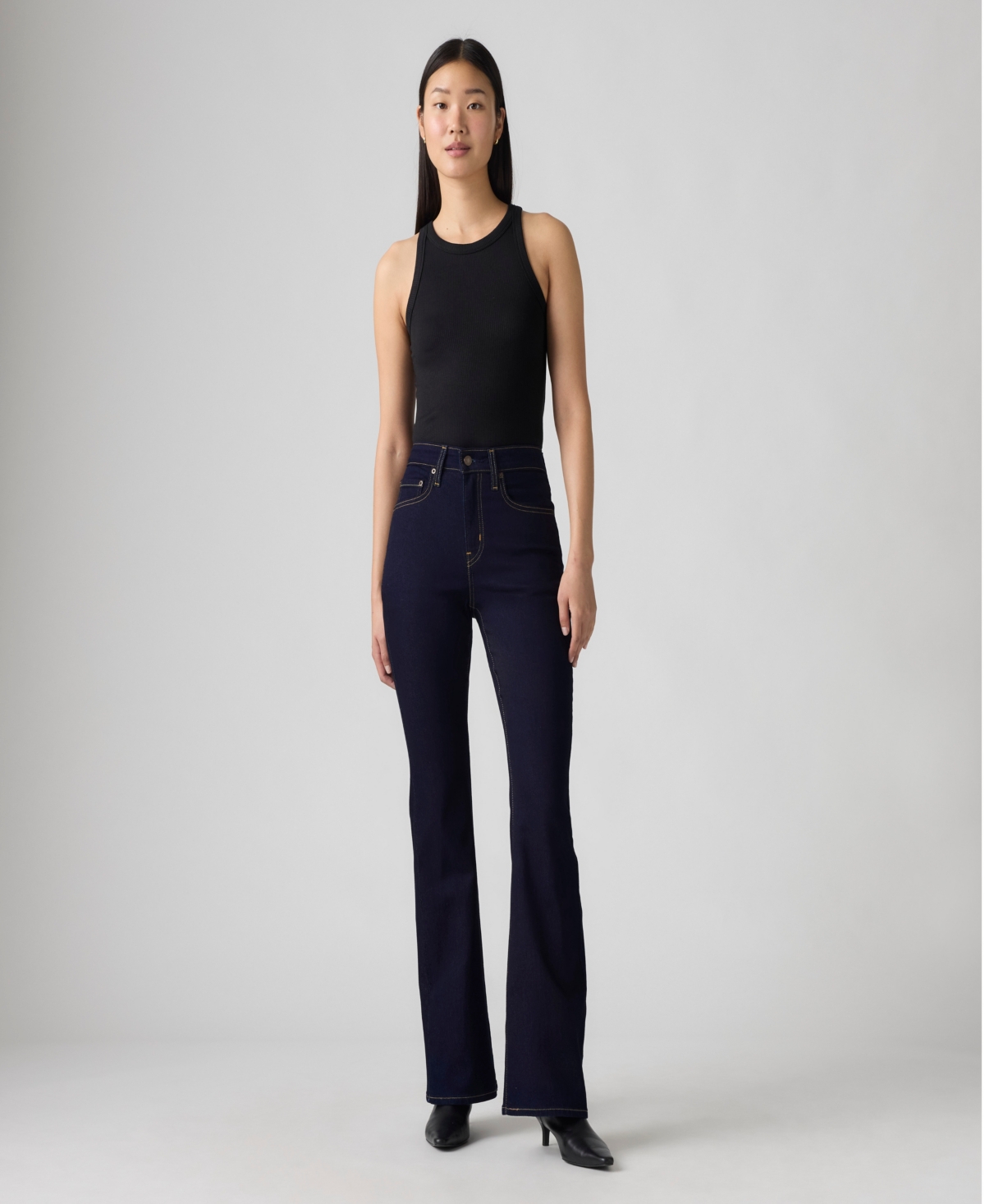 Levi's Women's 726 High Rise Slim Fit Flare Jeans In Black