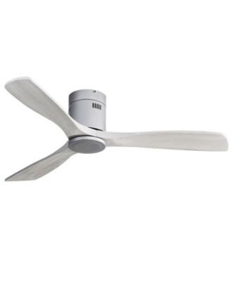 52-inch Modern Sliver 3 Solid Wood Blade 6-speed Remote Control and Forward Reverse Rotation Function Ceiling Fan
