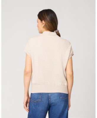 Women's Floral Mock Neck Sweater