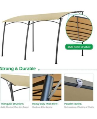 13'x10' Wall Mounted Peogola, UV Block Patio Awning Sunshade Canopy for Patio