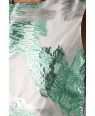 Women's Jacquard Fit And Flare Midi Dress