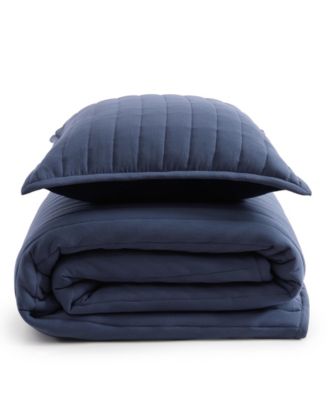 Classic Comfort Solid Reversible 3-Pc. Quilt Set, Full/Queen