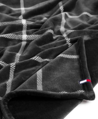Printed Plush Plaid Throw, 70" x 50"