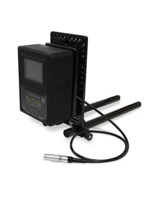 15mm Rail Mount Cheese Plate with 3-Stud Battery Plate and 10" 2-Pin Coil Cable for RED Komodo