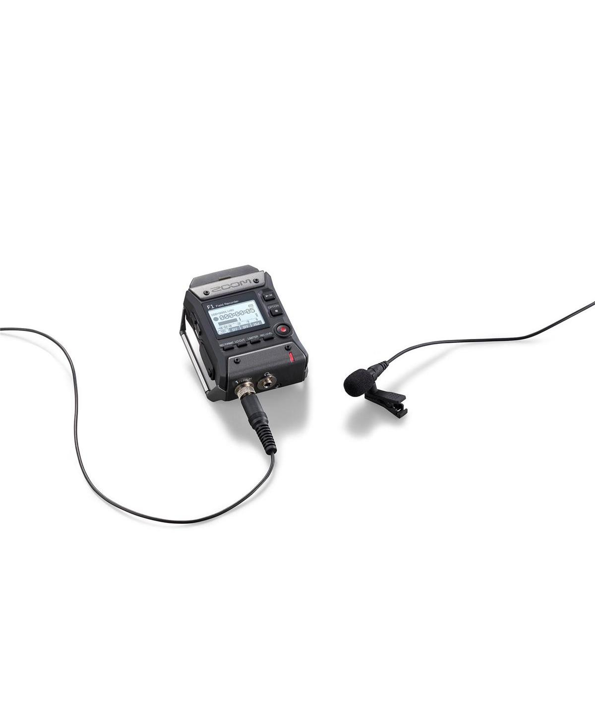 Zoom Zoom F1 Field Recorder with Lavalier Microphone with SanDisk 32GB Extreme microSDHC Class 10 U3 Memory Card