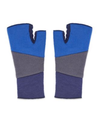 Women’s Artisan Crafted Fleece Lined Color Block Fingerless Gloves