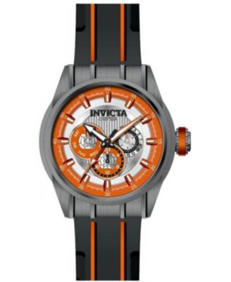 Men's 49054 Speedway  Quartz Chronograph Orange, Silver Dial Watch