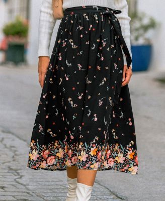 Women's Shadow Blossom Floral Maxi Skirt