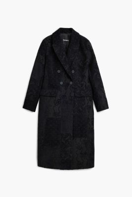 Women's Black textured coat