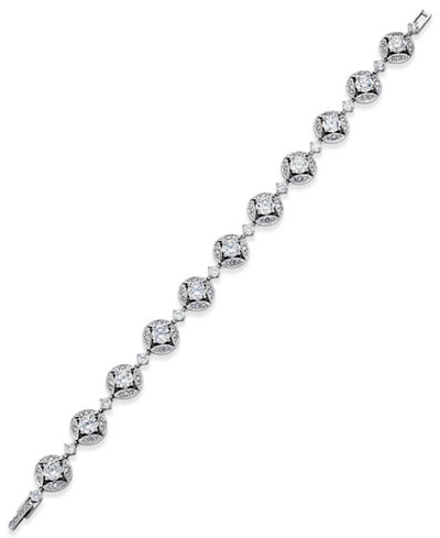 Danori Silver-Tone Cubic Zirconia Link Bracelet, Only at Macy's
