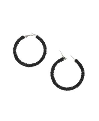 Embellished Cluster Hoop Earrings