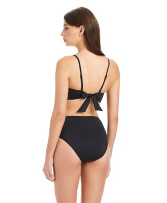 Midnight Breeze Embroidered Bandeau Swim Bra