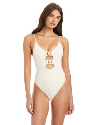 Sanctuary - Stay Connected Over The Shoulder Open Front Swimsuit