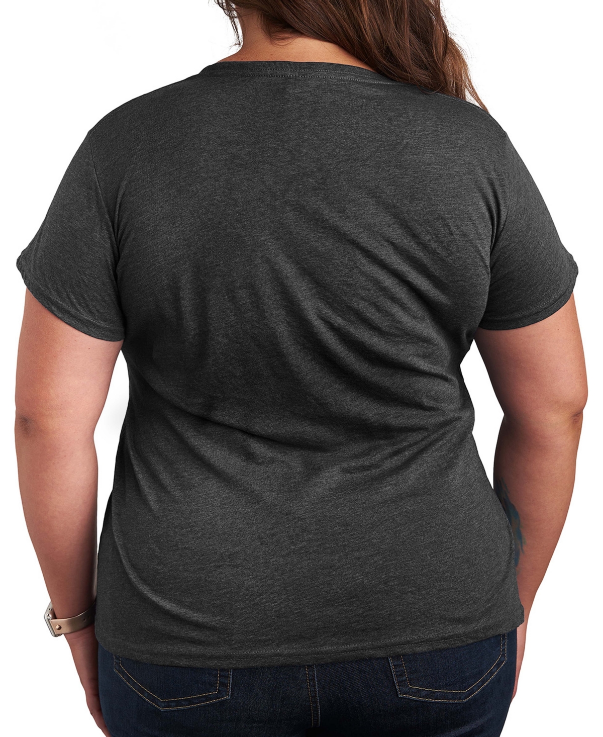 Hybrid Apparel Disney It's  Plus Sizey'all Mickey Mouse Women's Short Sleeve Graphic T-shirts In Blue