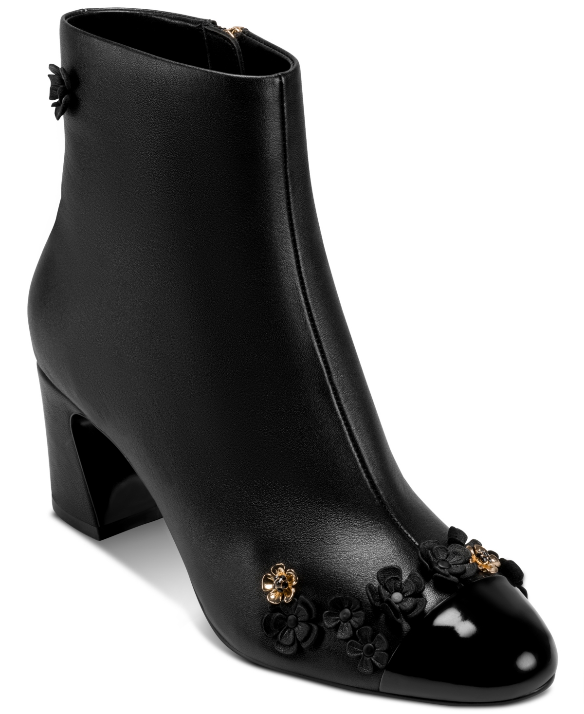 Karl Lagerfeld Dalyn Fleur Booties In Black